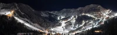 Skiing Mountains Night