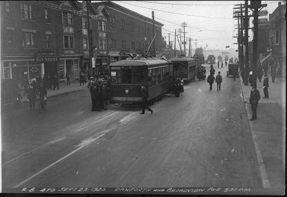 Danforth and Broadview Ave [Toronto, Ont.]., 1920. Scenes From Toronto