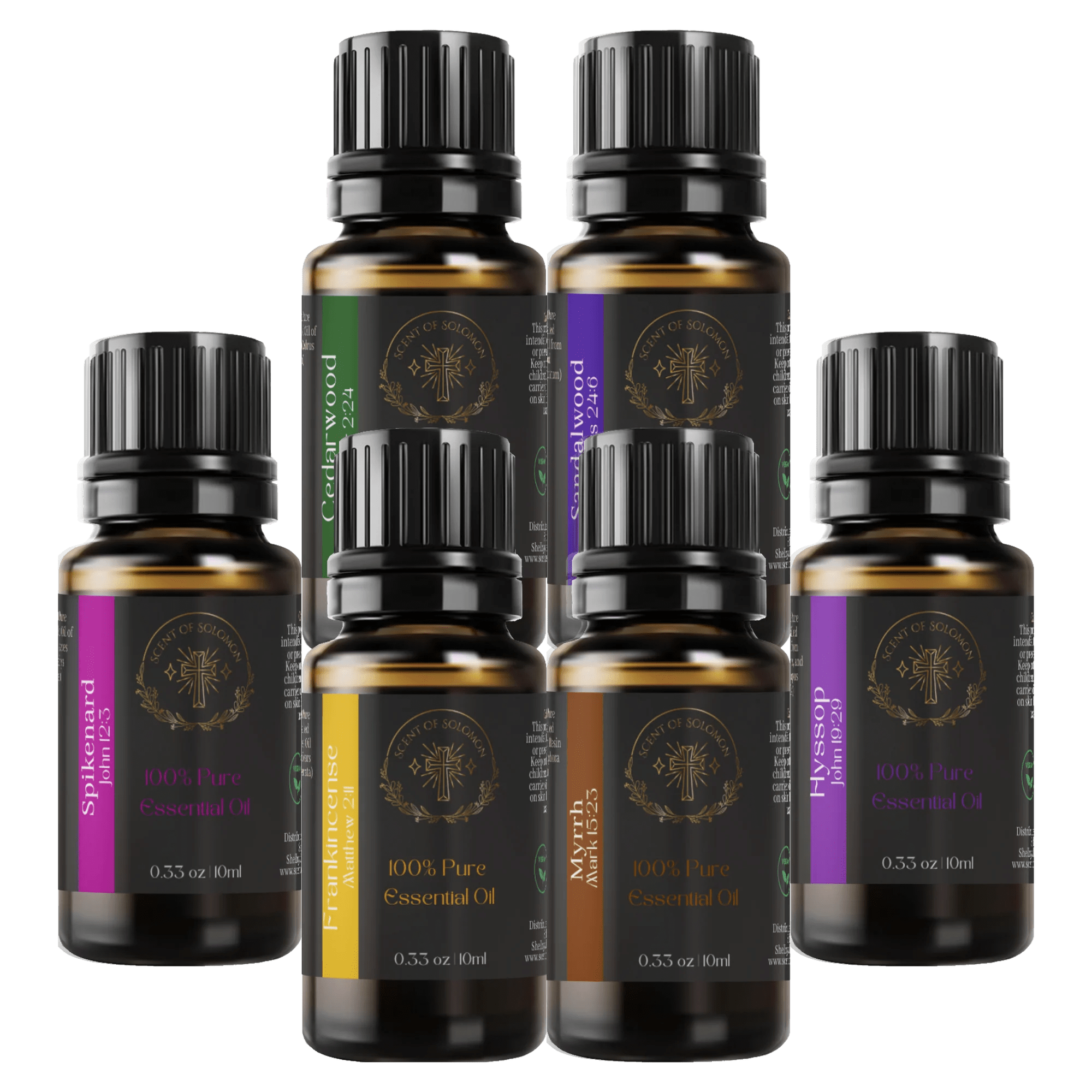 Six Oils of the Life of Jesus Christ 100 Pure Essential Oils Gift Set