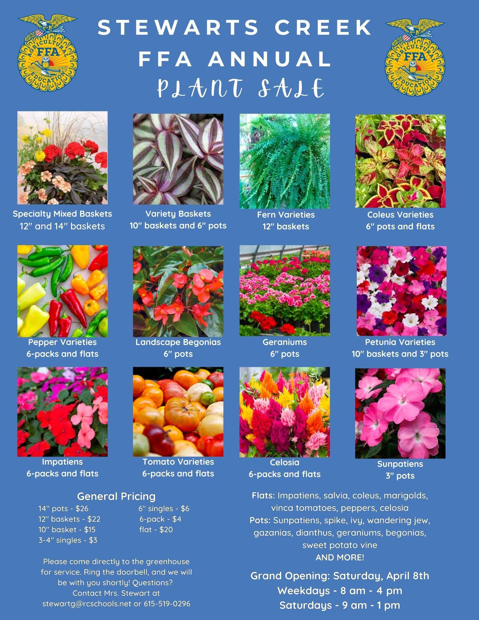 FFA Annual Plant Sale Stewarts Creek High School