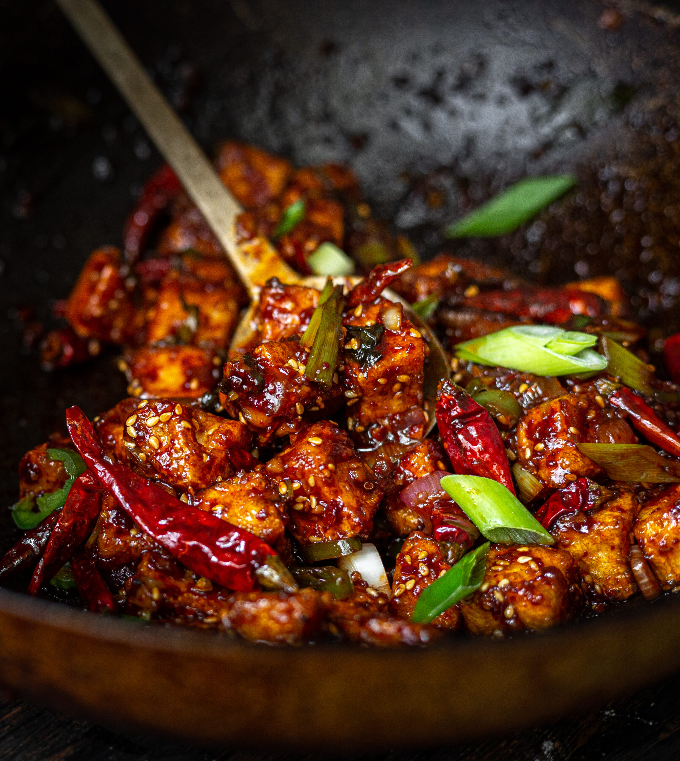 Spicy & Crunchy Garlic Tofu (Kkampoong Tofu) ScheckEats