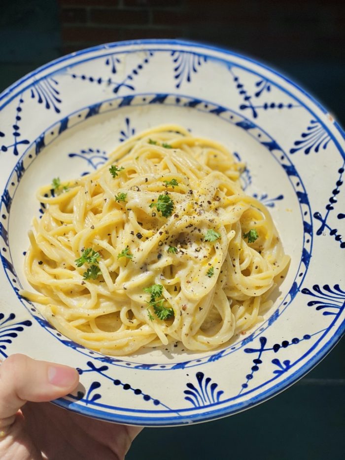 Creamy Lemon Spaghetti ScheckEats