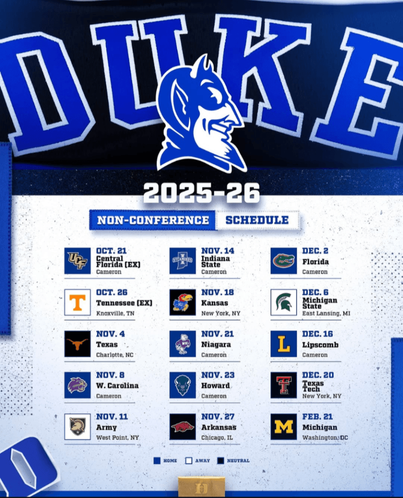 duke basketball schedule 2026