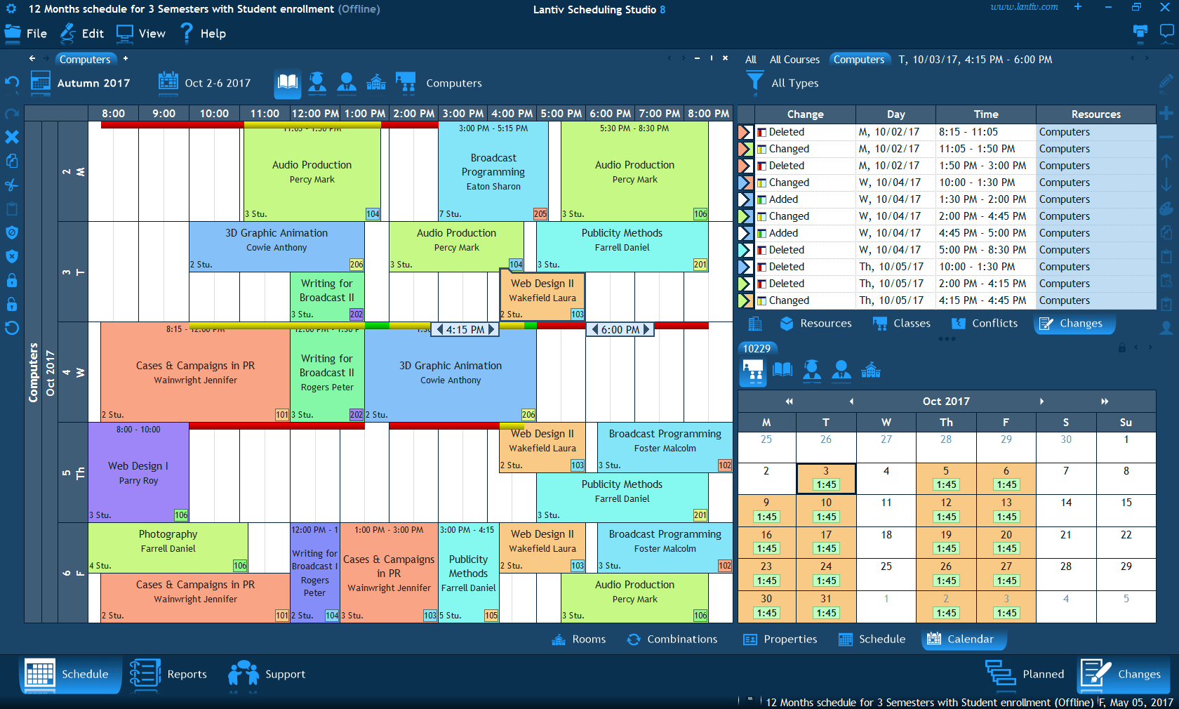 SCHEDULING STUDIO™ 8 College & University Scheduling Software.