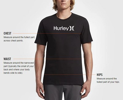 Hurley Men's Apparel Size Chart | SCHEELS.com