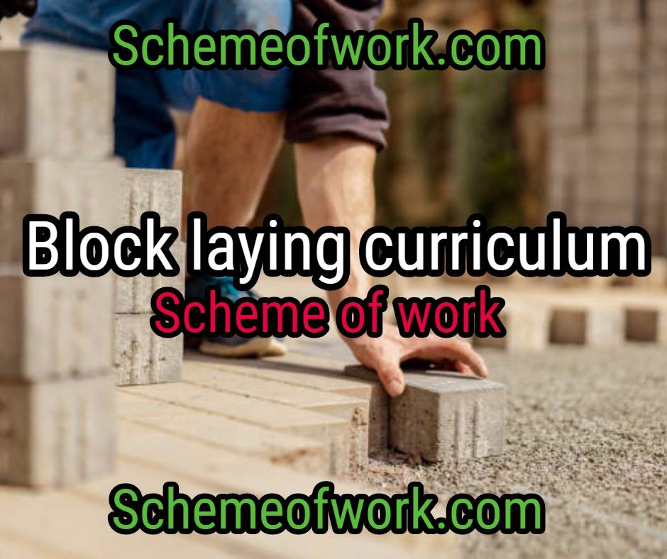 Block Laying and Brick Laying Scheme of Work for SS 3 Federal