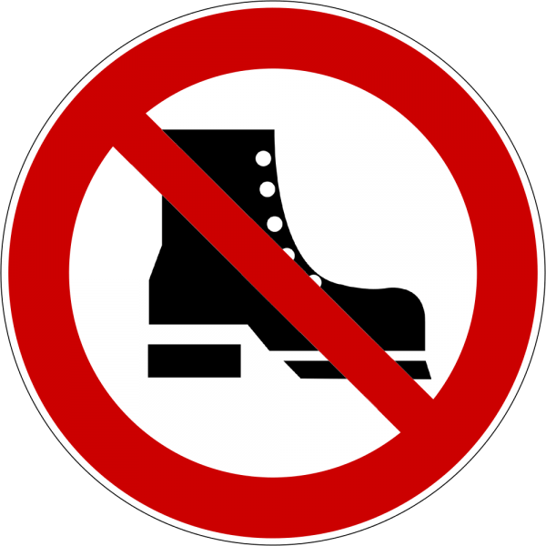 Schuhe ausziehen Schild downloaden und drucken