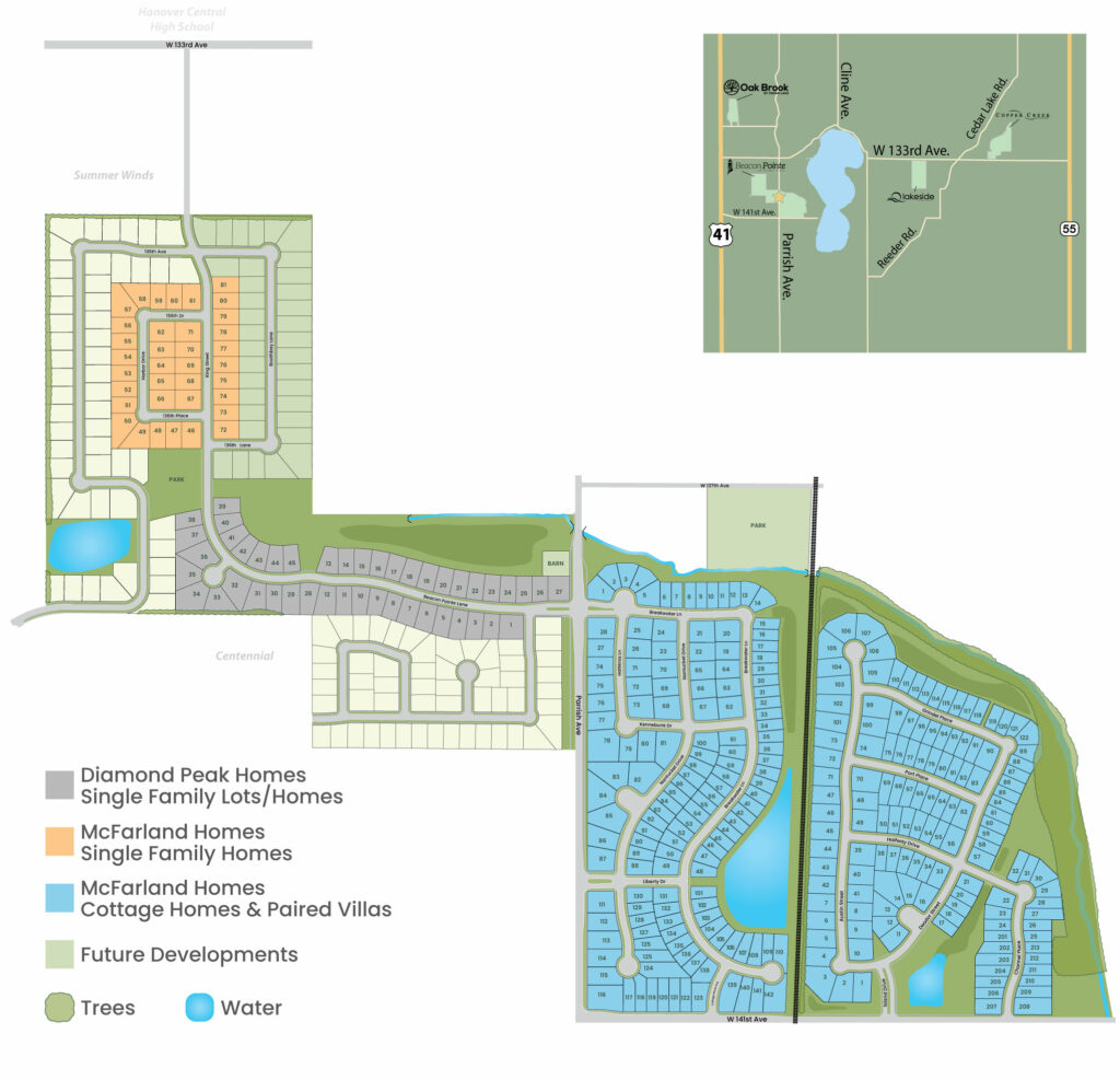 Beacon Pointe Cedar Lake, IN Schilling Development