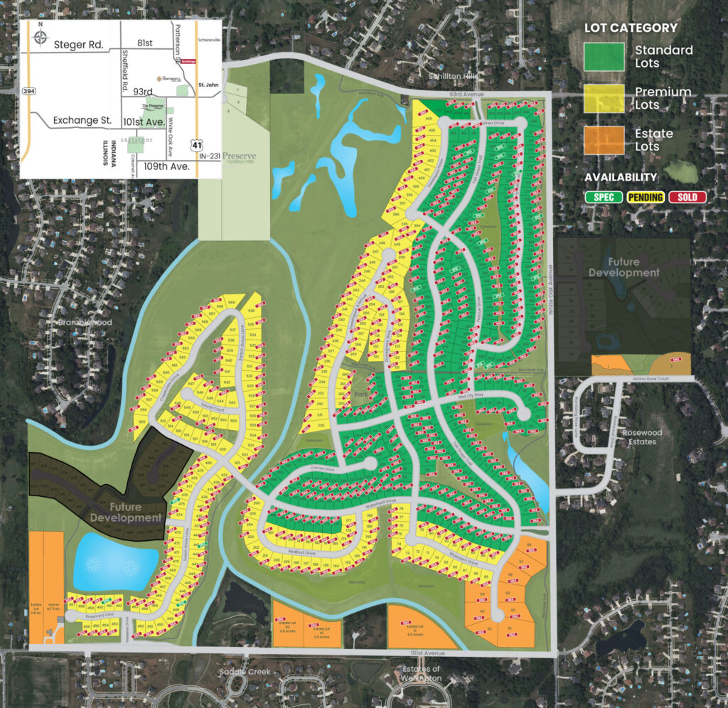 The Preserve St. John, IN Schilling Development