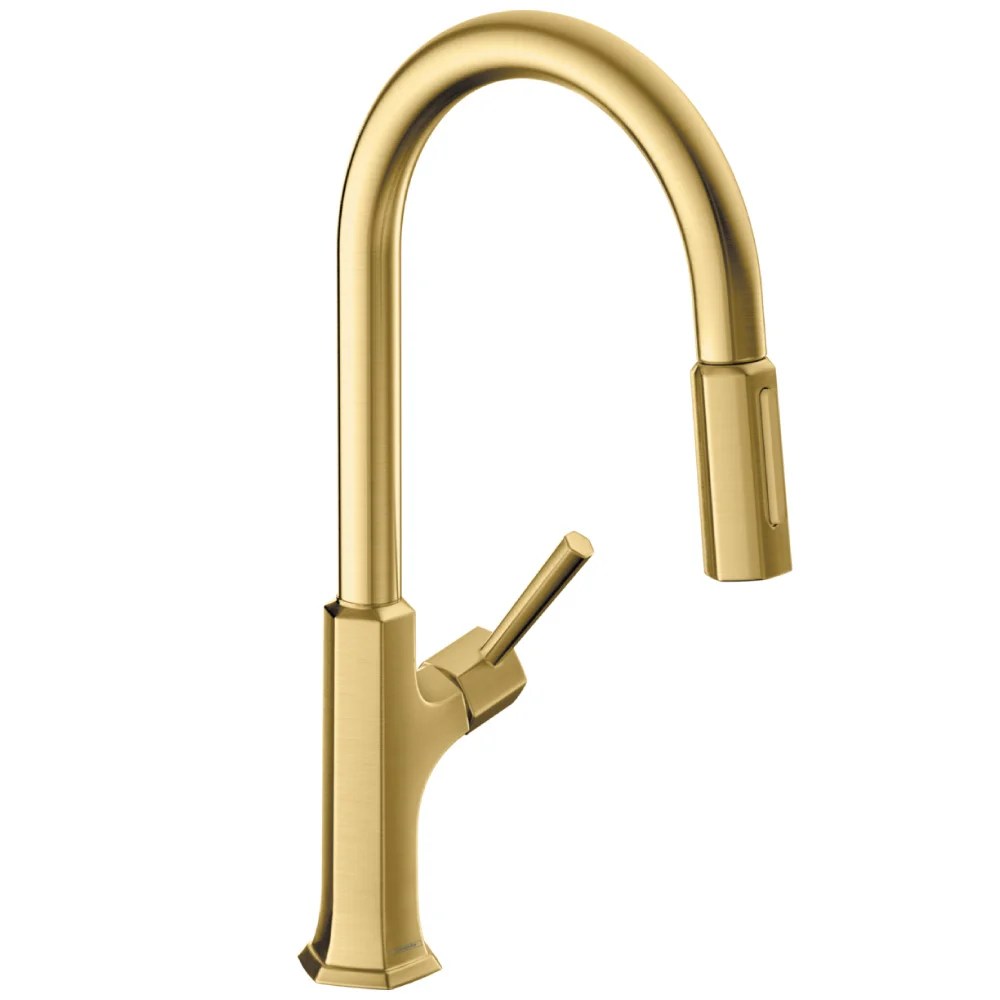 Hansgrohe Locarno 2Spray High Arc Kitchen Faucet Gold Optic Schillings