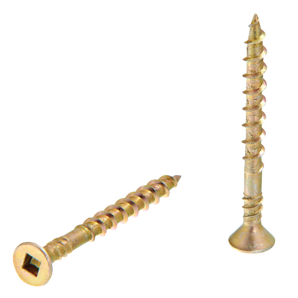 Senco 8 x 13/4" DuraSpin L Square Yellow ZincPlated Wood Screws