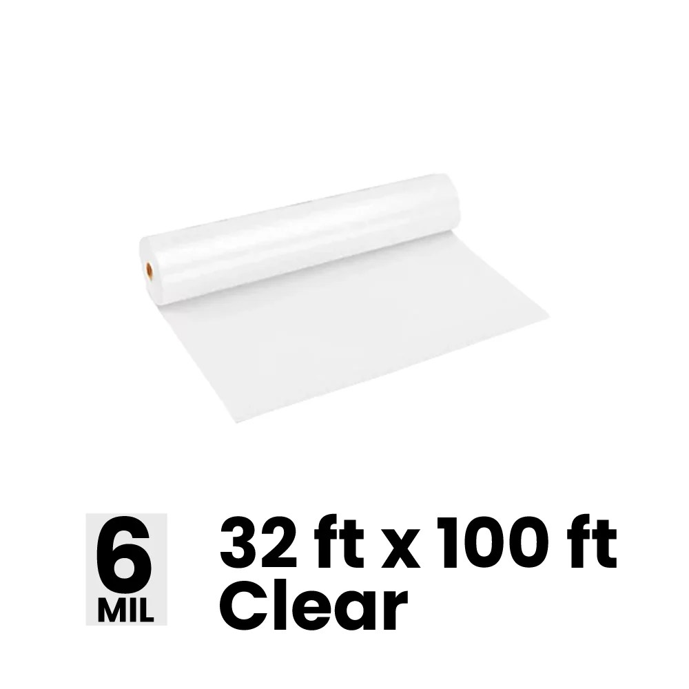 Grip Rite 32' x 100' Clear Poly Sheeting 6 Mil Schillings