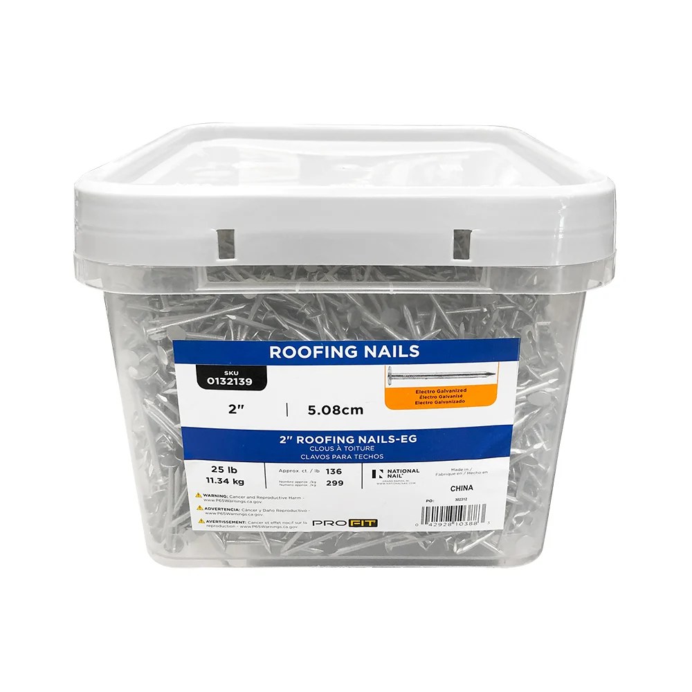 ProFit 2" Electro Galvanized Roofing Nails 25lb Schillings