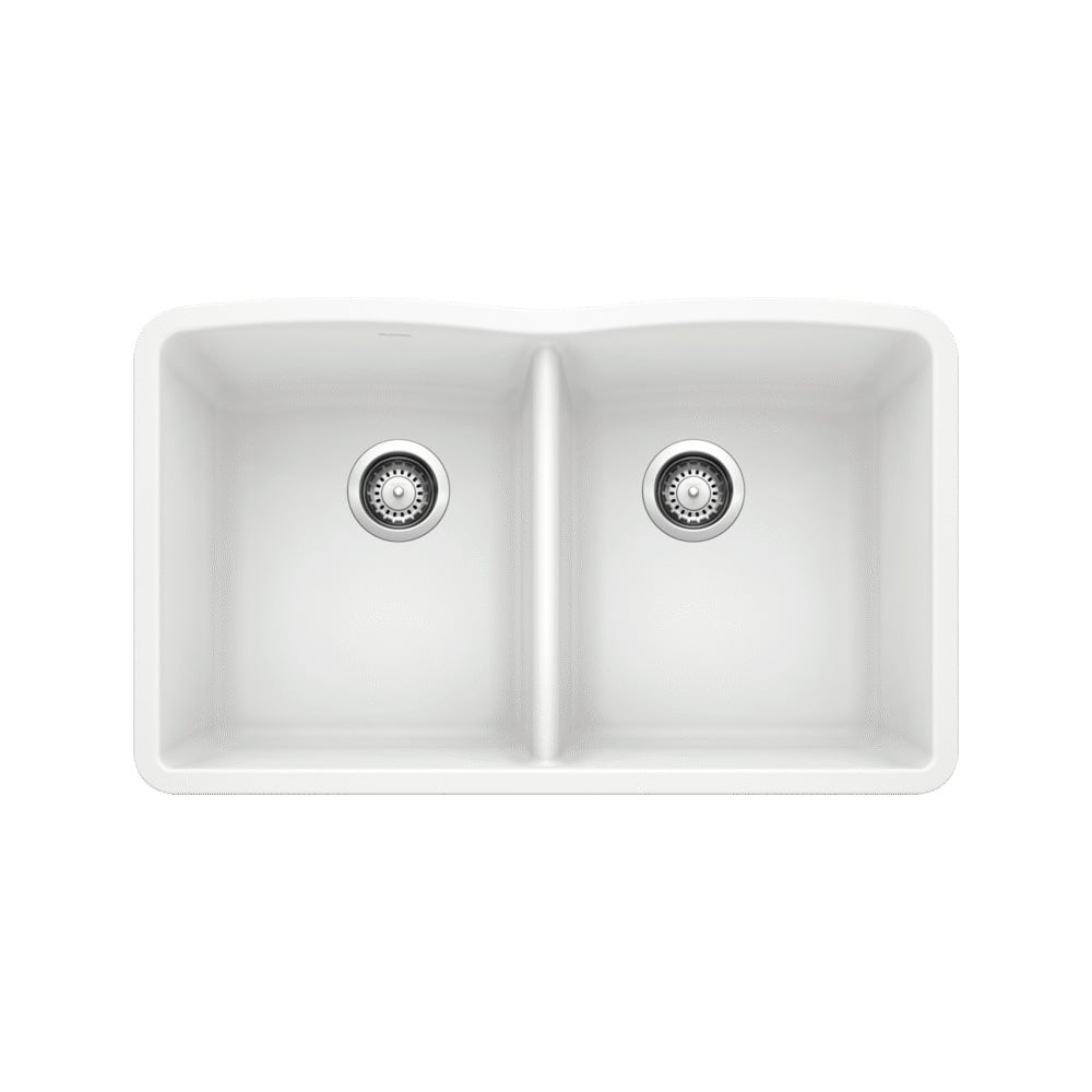 Diamond Equal Double Bowl Silgranit Sink White Schillings