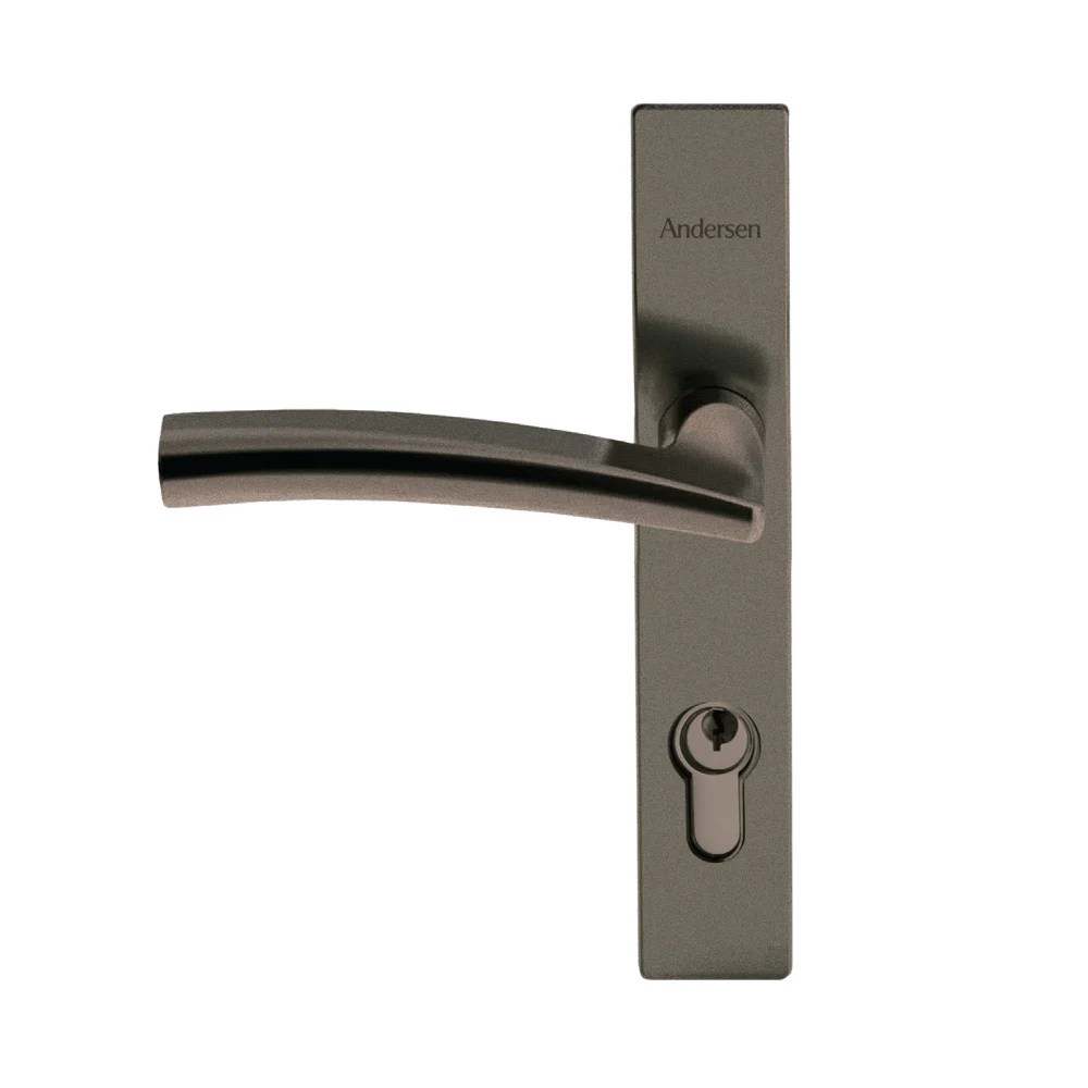 Andersen Modern Handle Set For 1 1/2" Thick Aluminum Storm Doors Metallic Stone Schillings