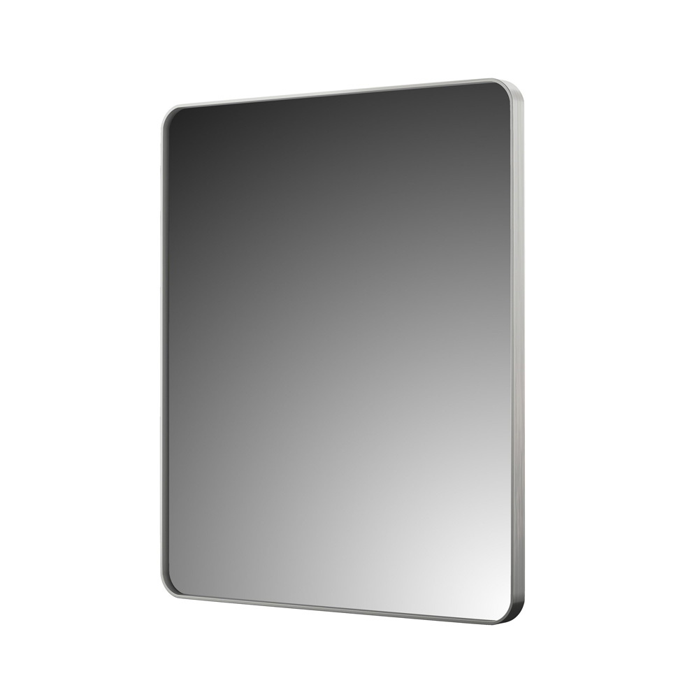 Foremost Brushed Nickel Rounded Aluminum Mirror 24" x 30" Schillings