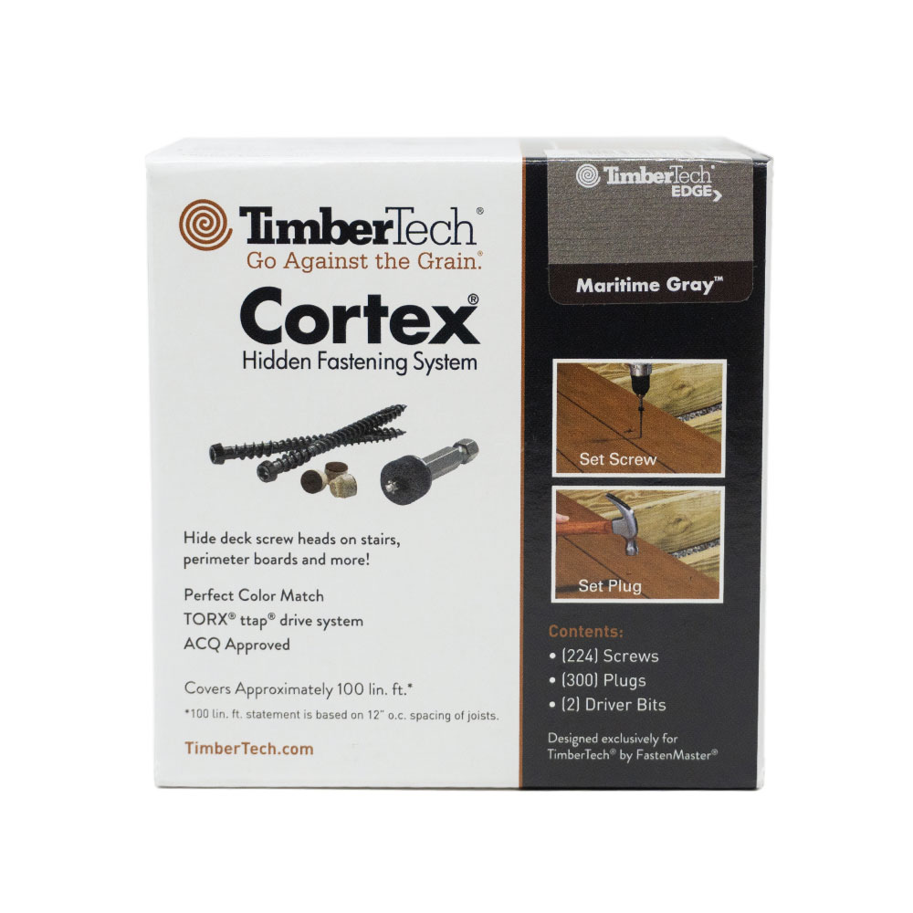 21/2" TimberTech Cortex Plug Hidden Fasteners for Maritime Gray (100