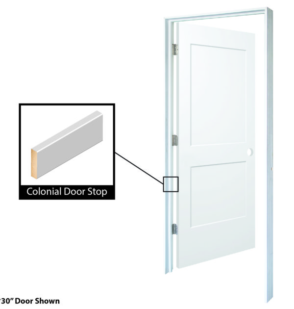 Hollow Core Monroe 2Panel Prehung Door (RH) 30" x 80" Schillings