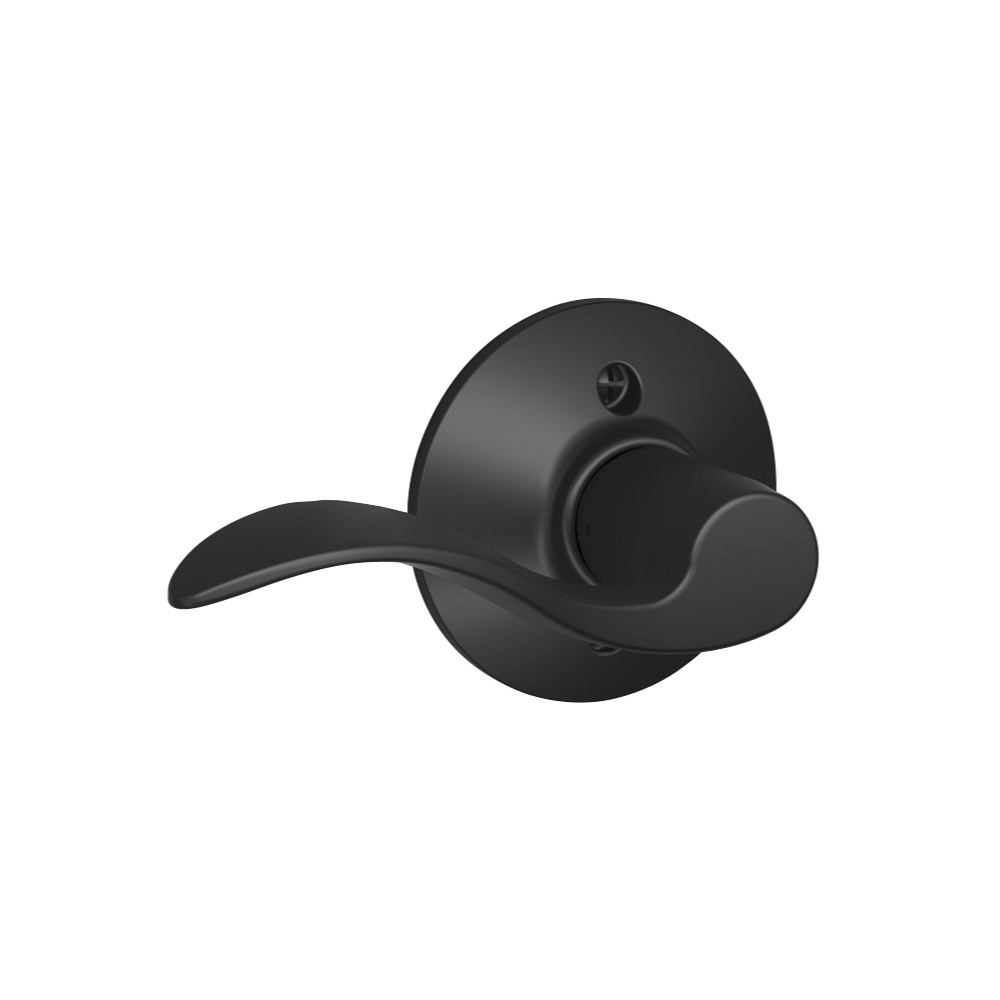 Schlage Accent Privacy Lever Matte Black