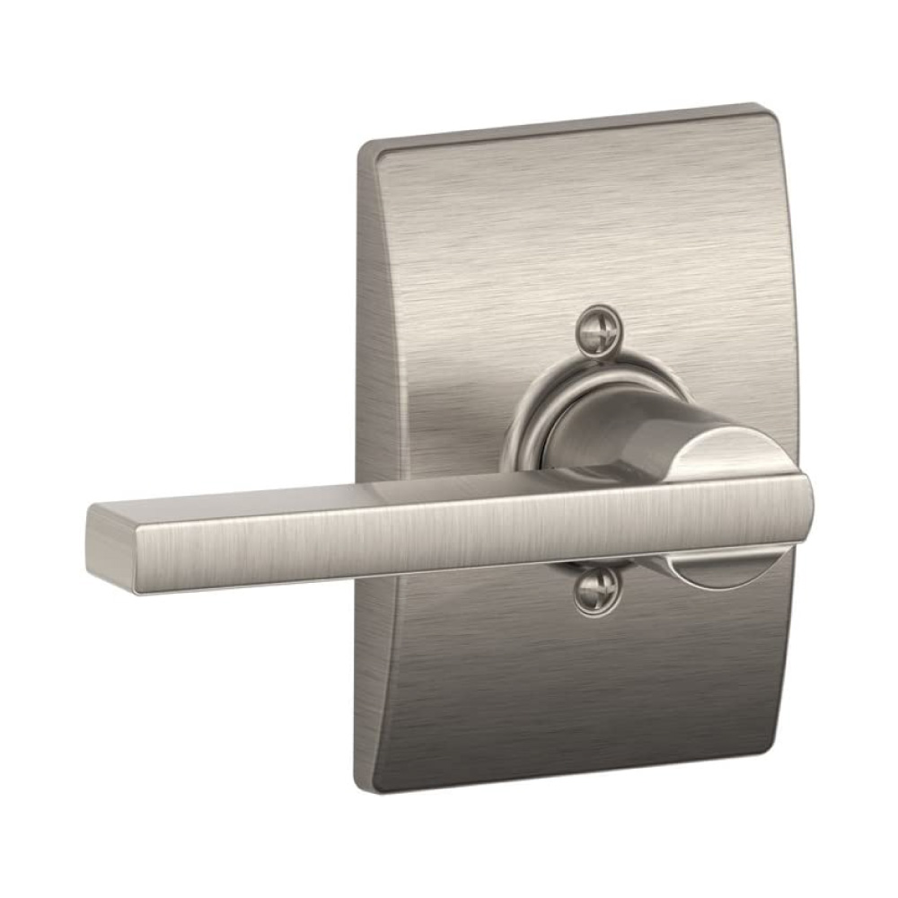 Schlage Latitude Dummy Lever with Century Trim Satin Nickel