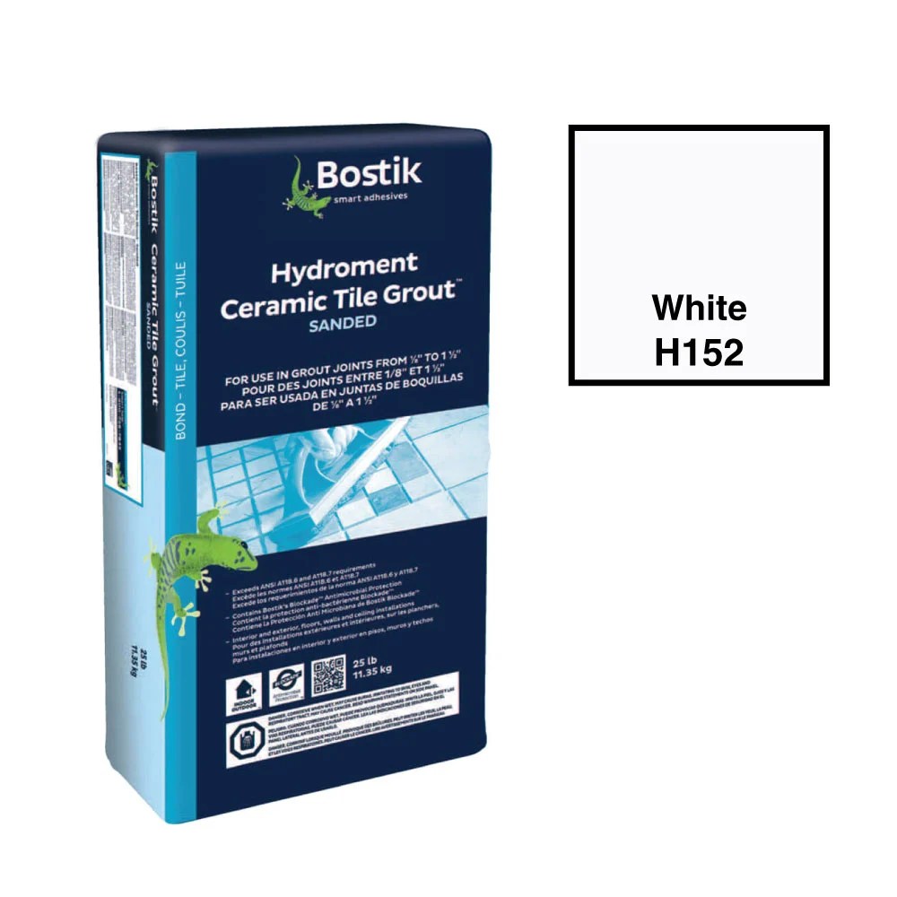 Bostik Dry Sanded Grout 25 lbs White H152 Schillings