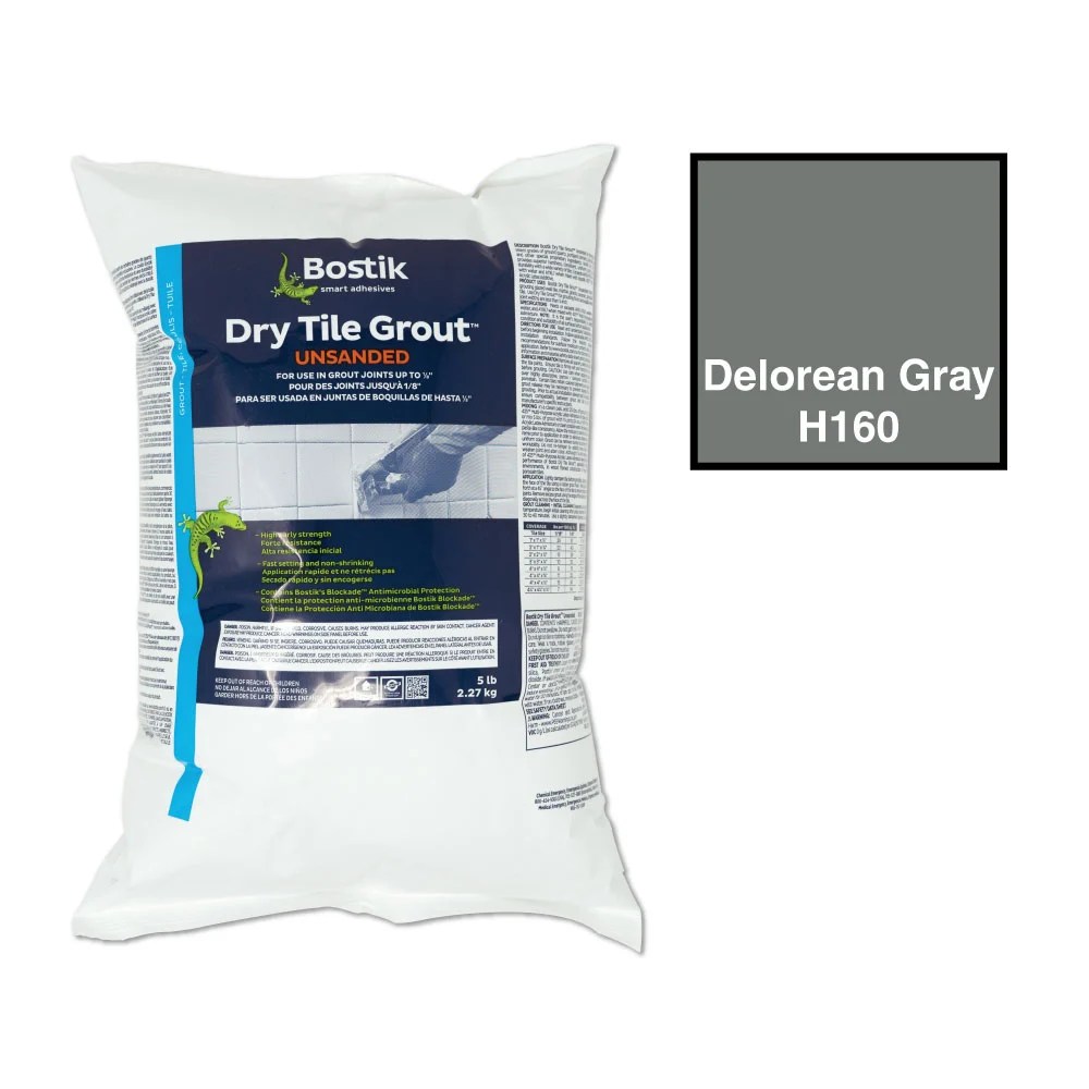 Bostik Dry Unsanded Grout 5 lbs Delorean Gray H160 Schillings