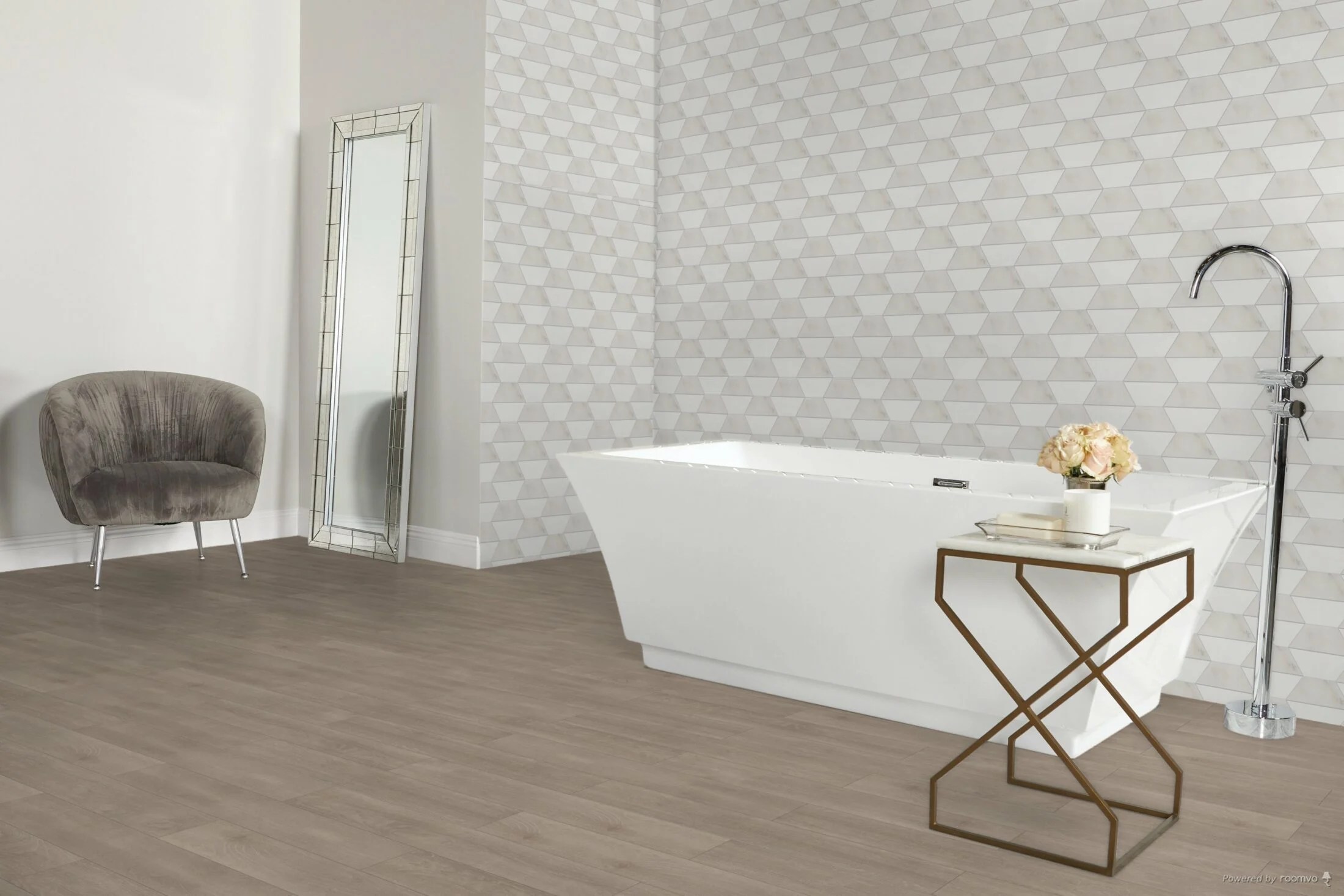 Daltile Perfit Paradise & Thassos Half Hex Natural Stone Mosaic Schillings