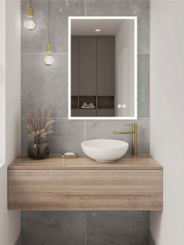 Fleurco Halo Plus LED Lighted Bathroom Mirror 24" x 36" Schillings