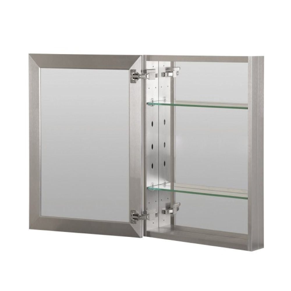 Brushed Nickel Mirrored Medicine 23" x 30" Schillings
