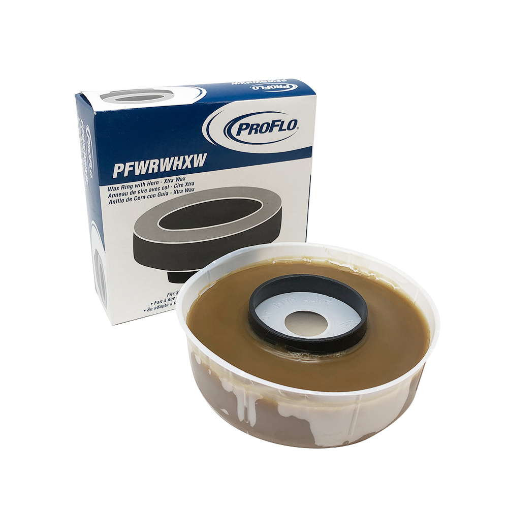 ProFlo Heavy Duty Wax Ring with Horn and Extra Wax for 3" or 4" Waste