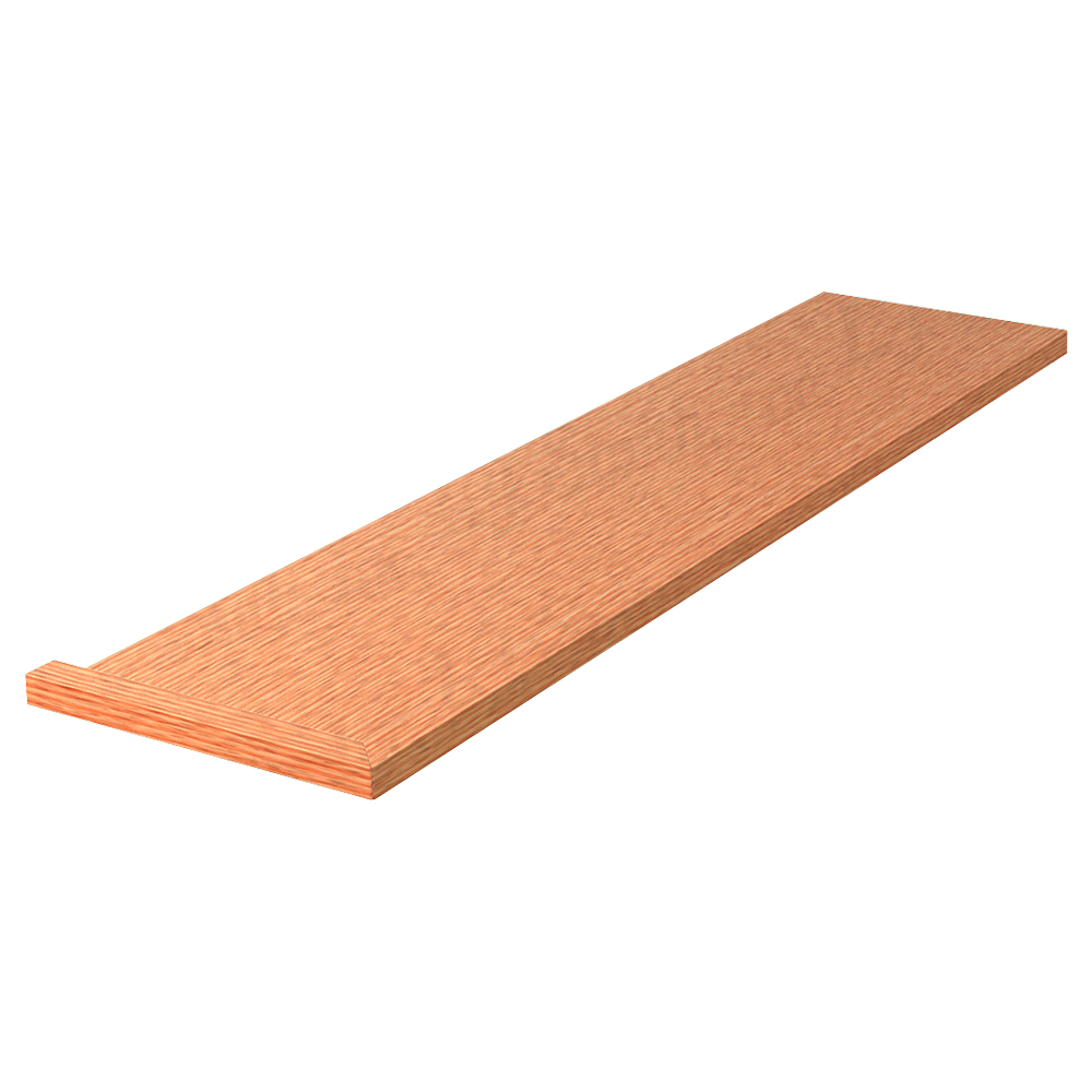 Oak Square Nose Tread with Mitered Return 1" x 111/2" x 48" Schillings