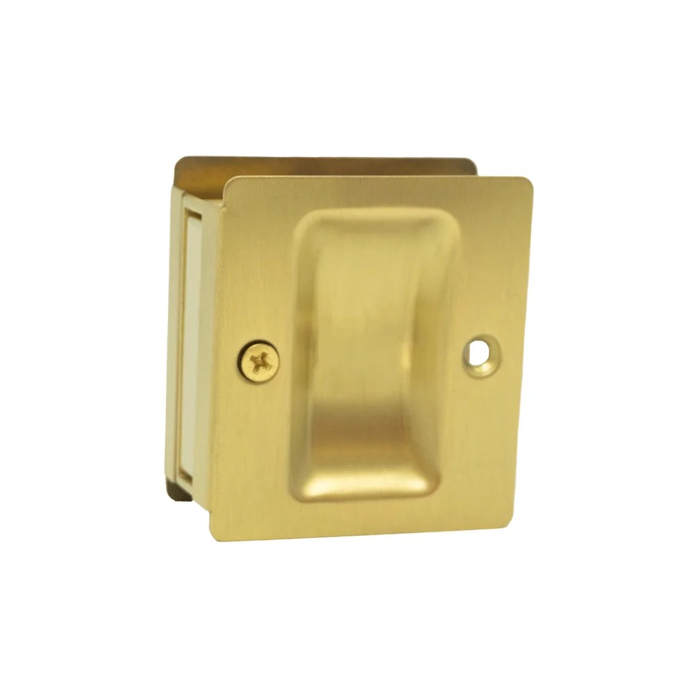 Yale Expressions Square Pocket Door Pull Satin Brass Schillings