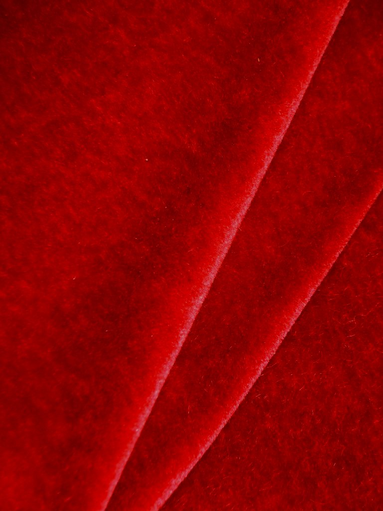 Color Chili Pepper Mohair Wool Velvet Upholstery Fabric