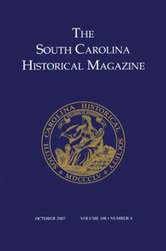 South Carolina Historical Magazine South Carolina Historical Society