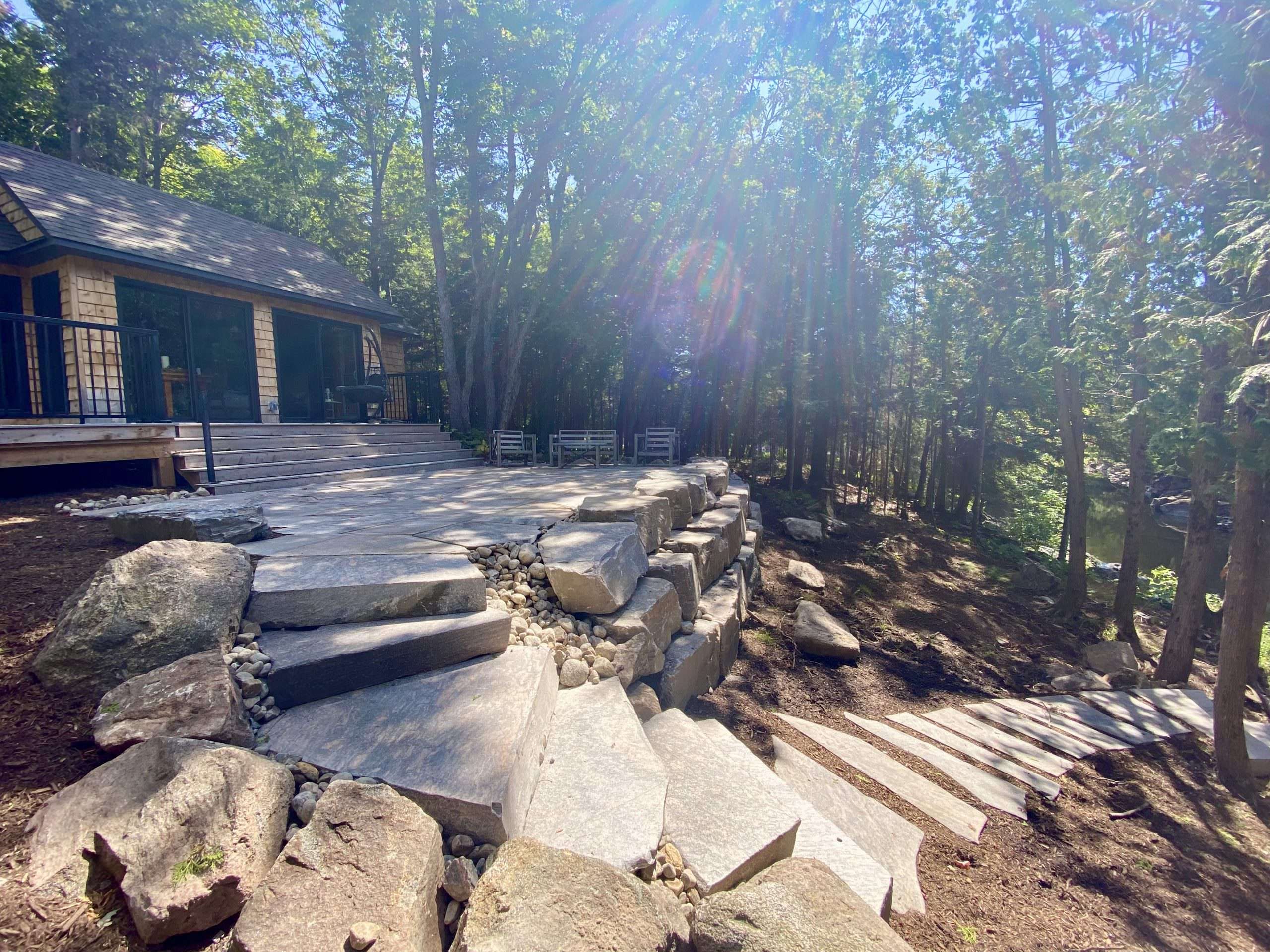 River Retaining Walls Hardscape Landscaping
