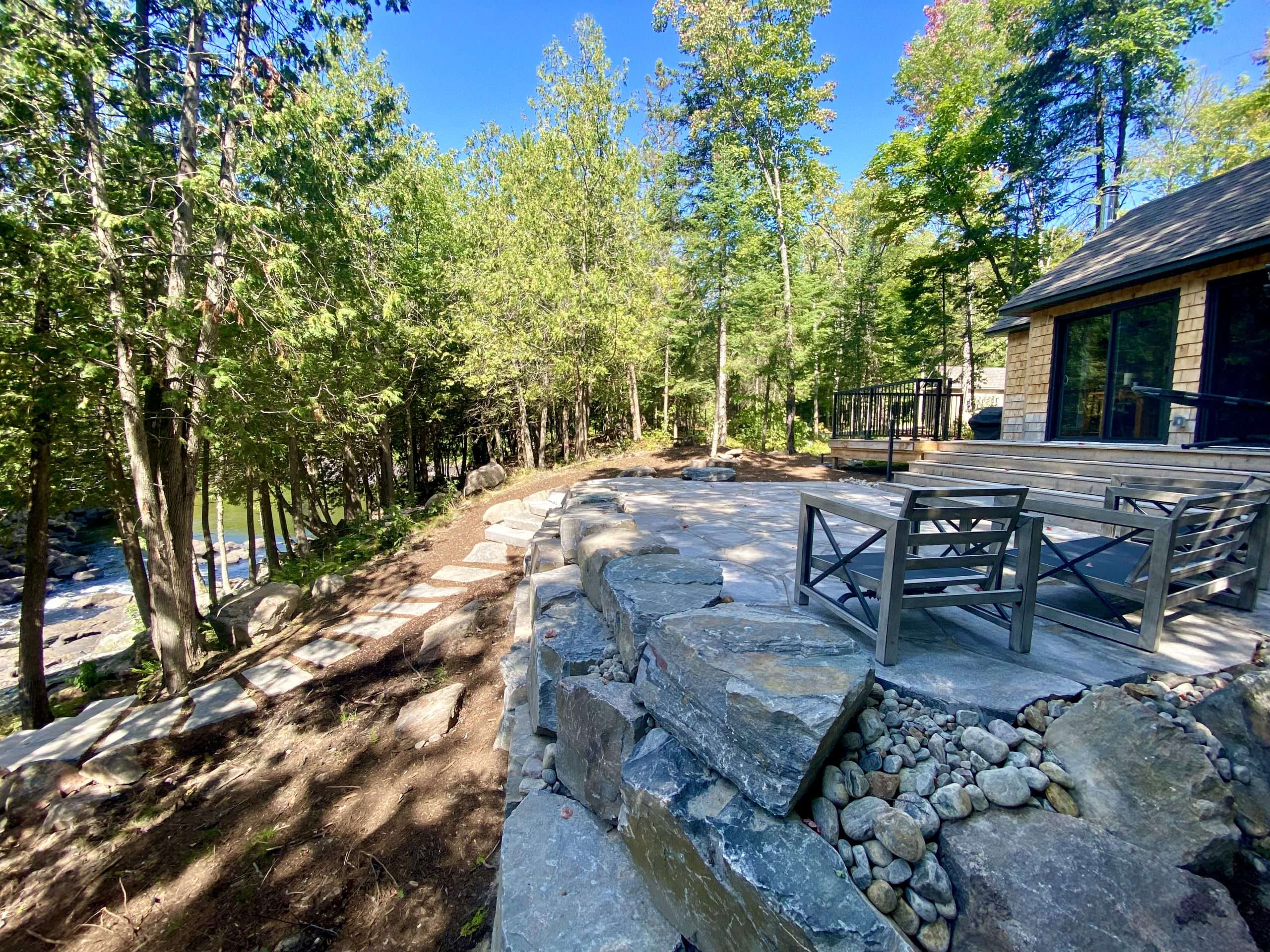 River Retaining Walls Hardscape Landscaping