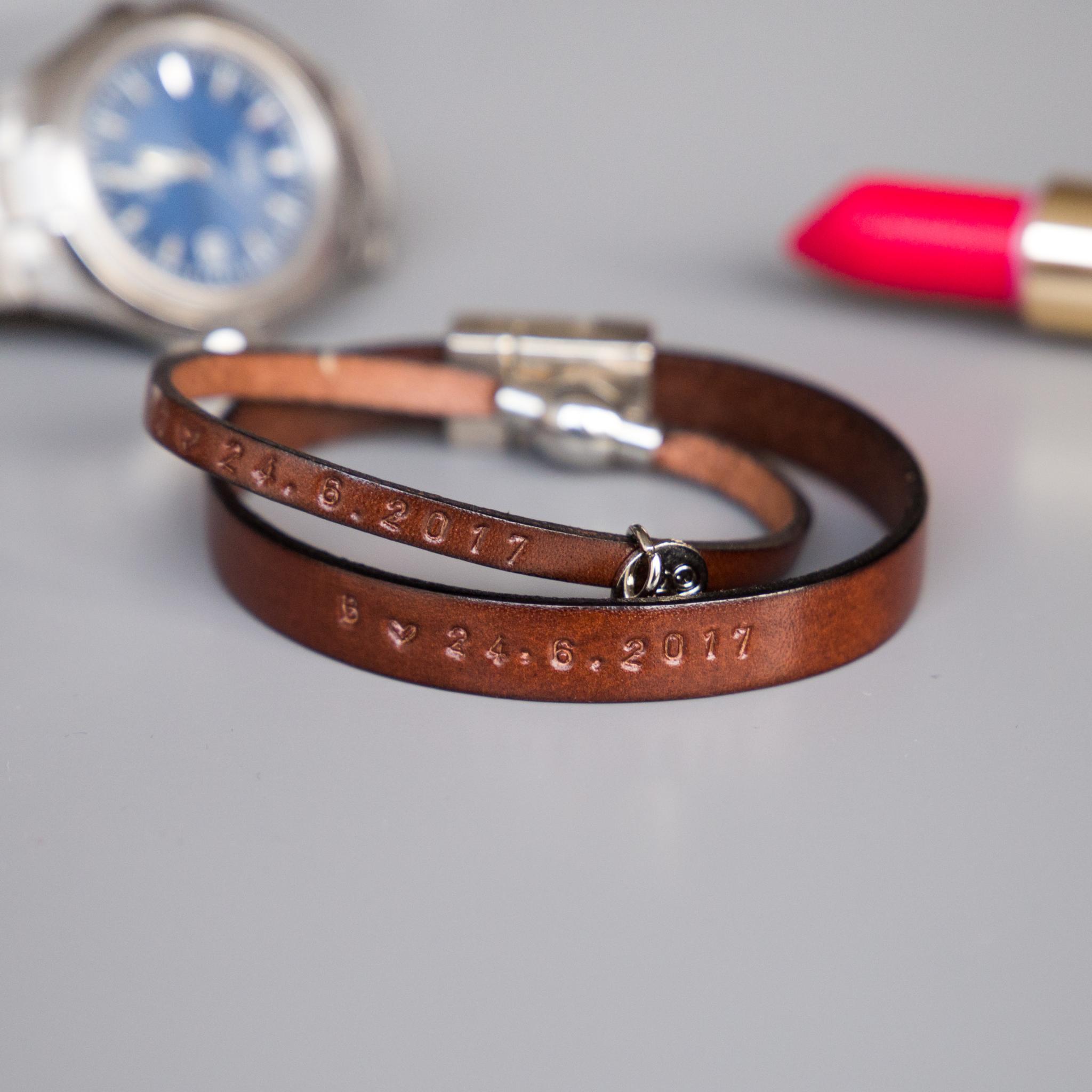 Armband zweifach mit Koordinaten Gravur Schöniglich