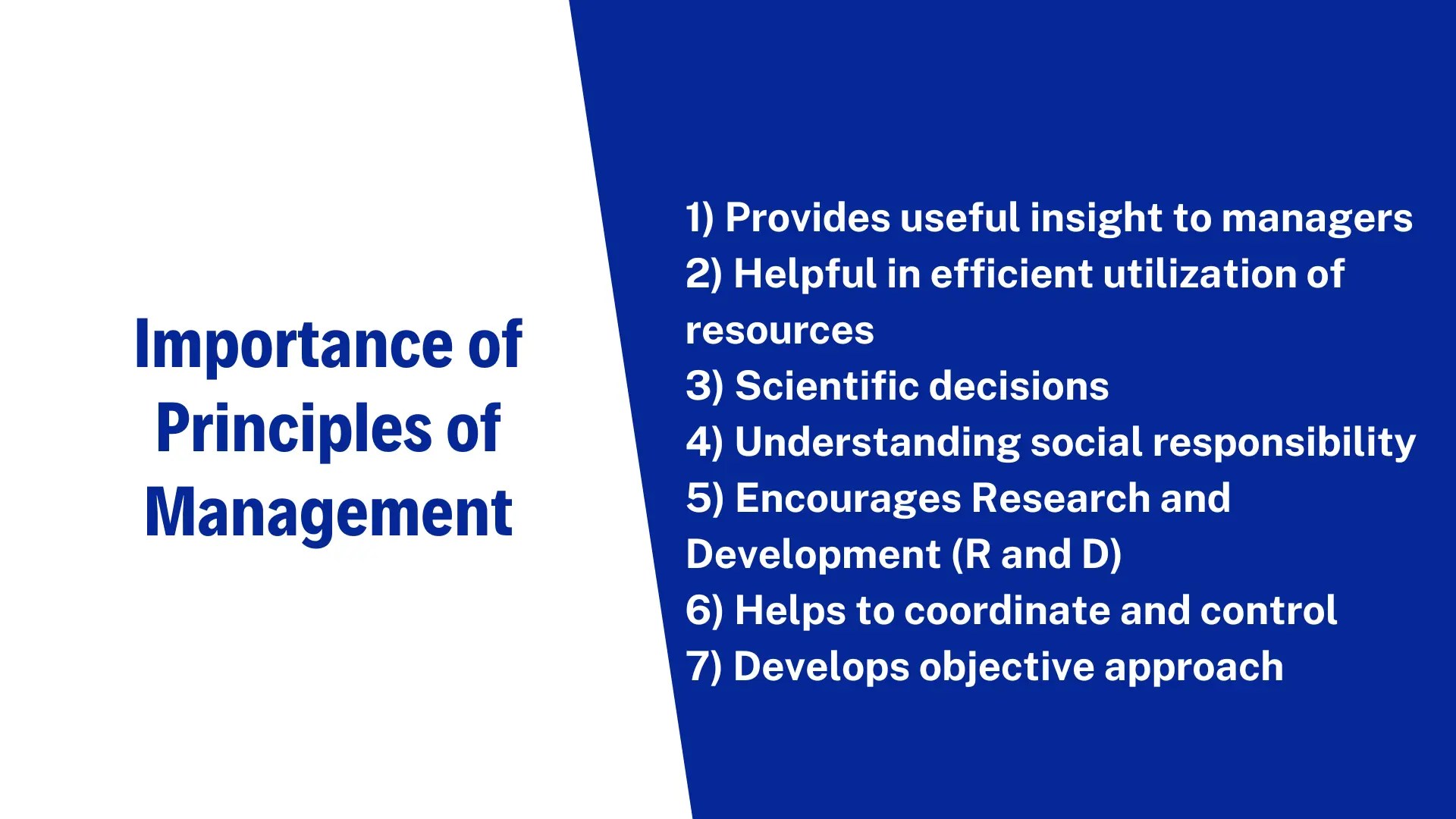 Importance of Principles of Management Free Management Blogs