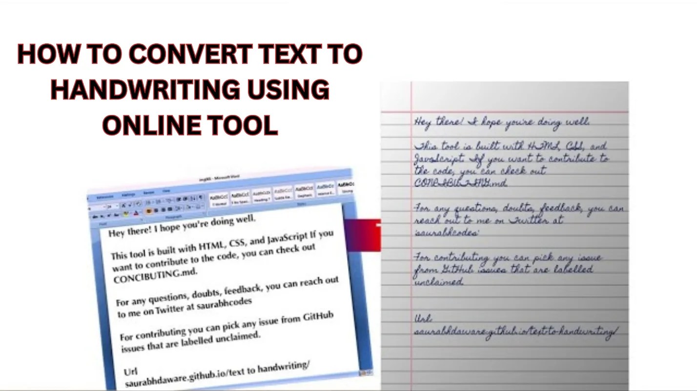How to Convert Text to Handwriting Using Online Tool?