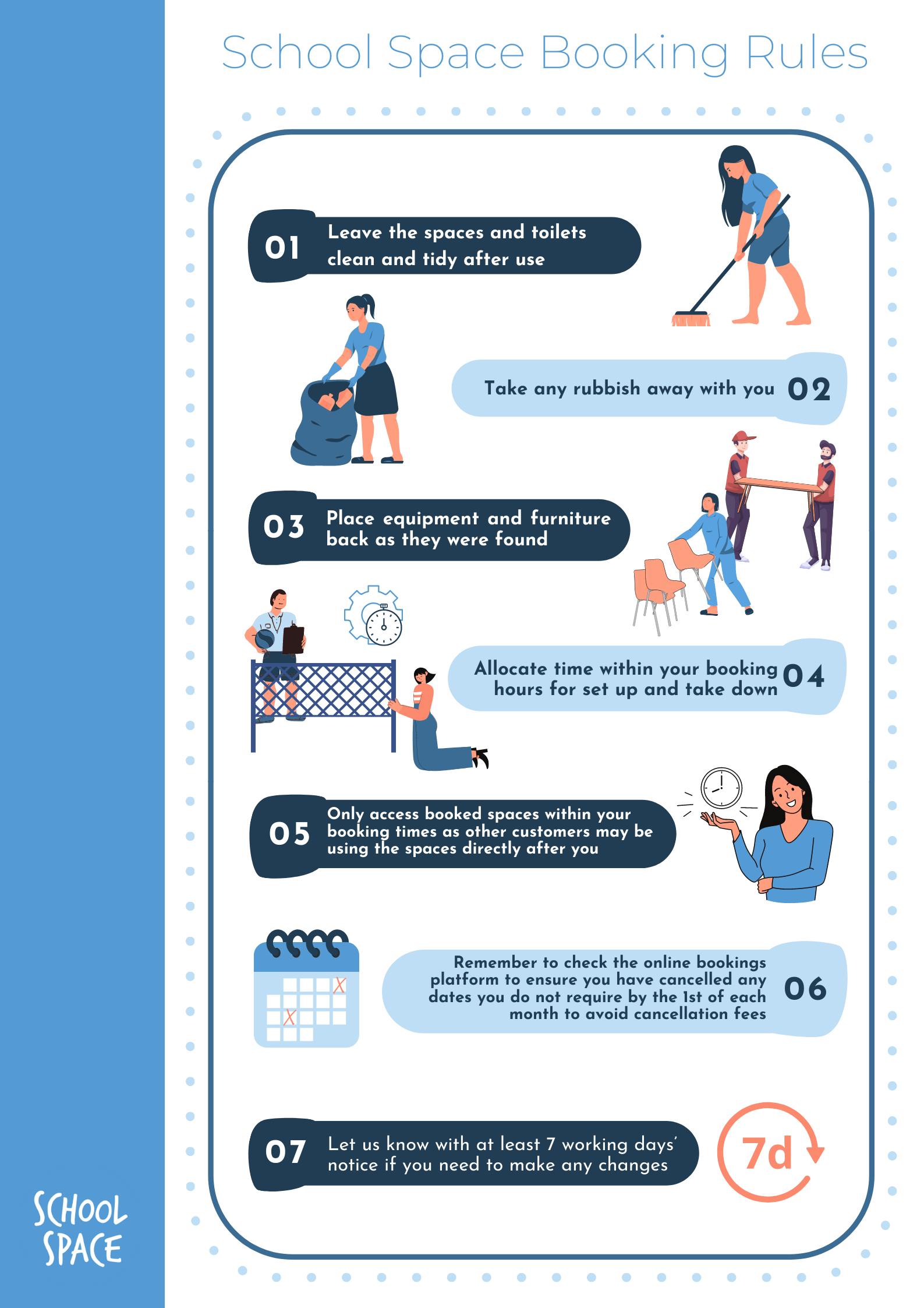 School Space Booking Rules School Space