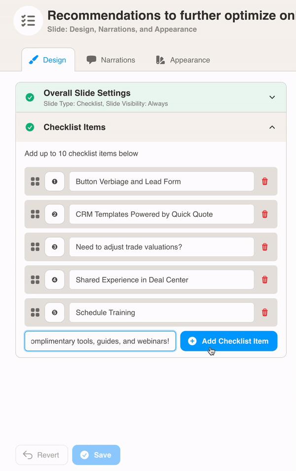 Checklist Cast User Docs