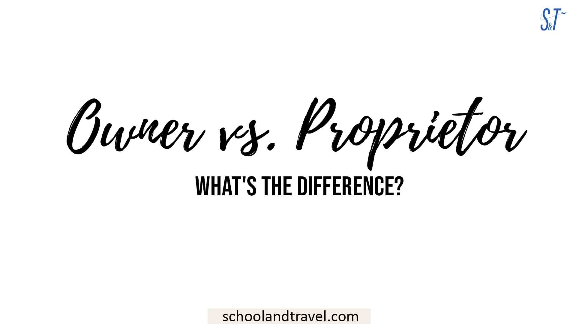 Proprietor vs Owner What's the difference?