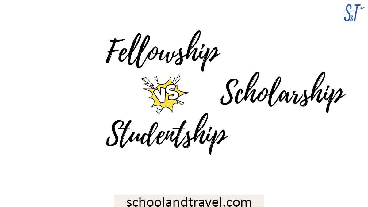 Fellowship vs. Scholarship vs. Studentship (Major tips)