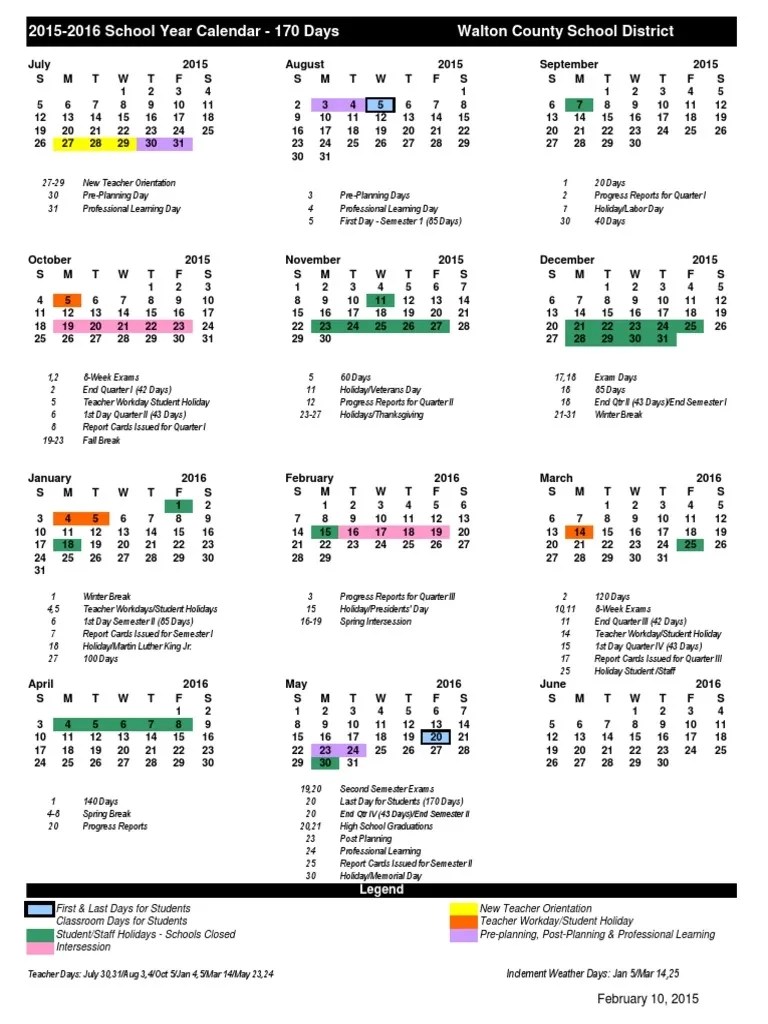 Walton County School Ga Calendar 20262027 School Calendar
