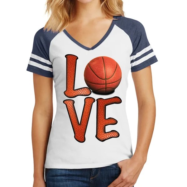 Basketball LOVE Raglan Sleeve Tee School Gear Zone