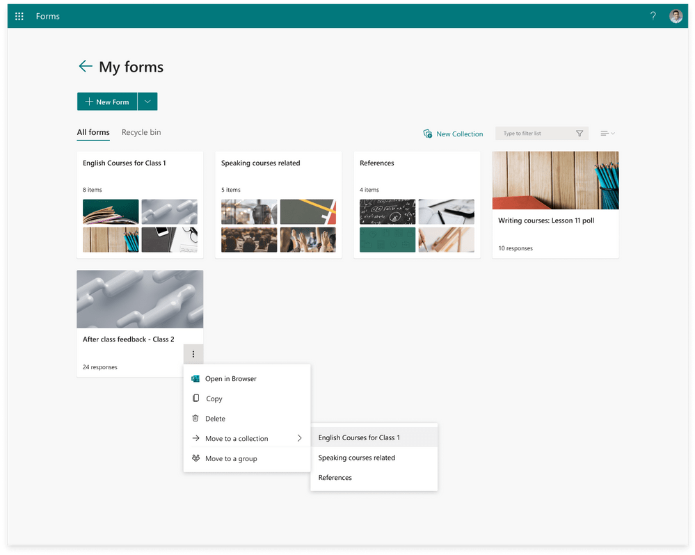 Microsoft Forms stelt nieuwe ‘Collections’functie voor Schoolit