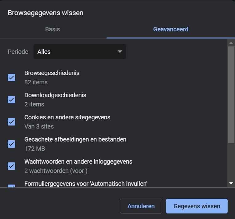 Cookies verwijderen uit Chrome, Edge en Firefox Schoolit