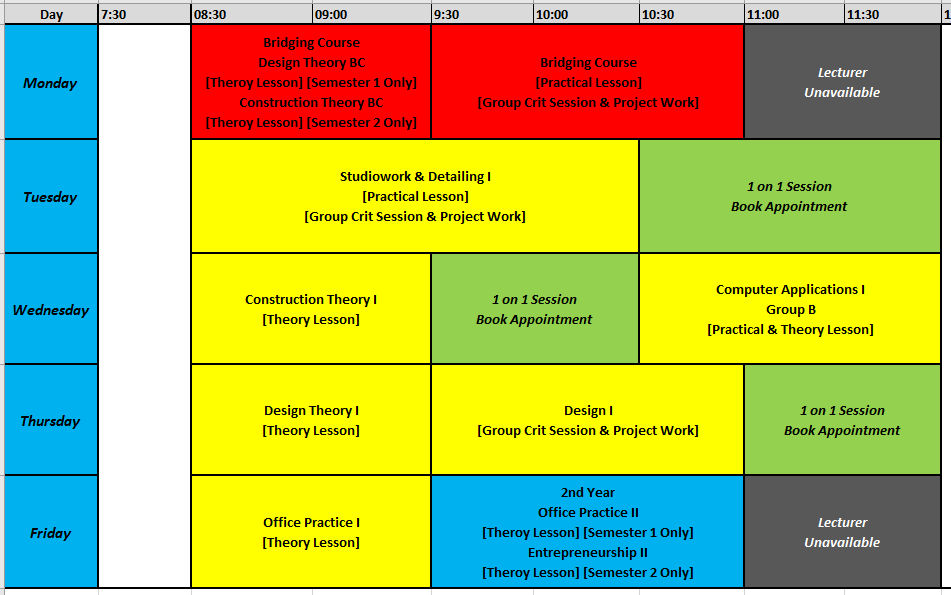 Time Schedule 2021 The Box Learning Studio