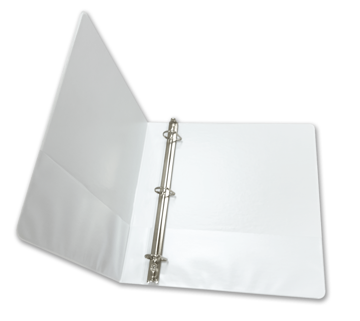 3 Ring DRing Vinyl View Binder, 1Inch, Clear View, Pockets, White