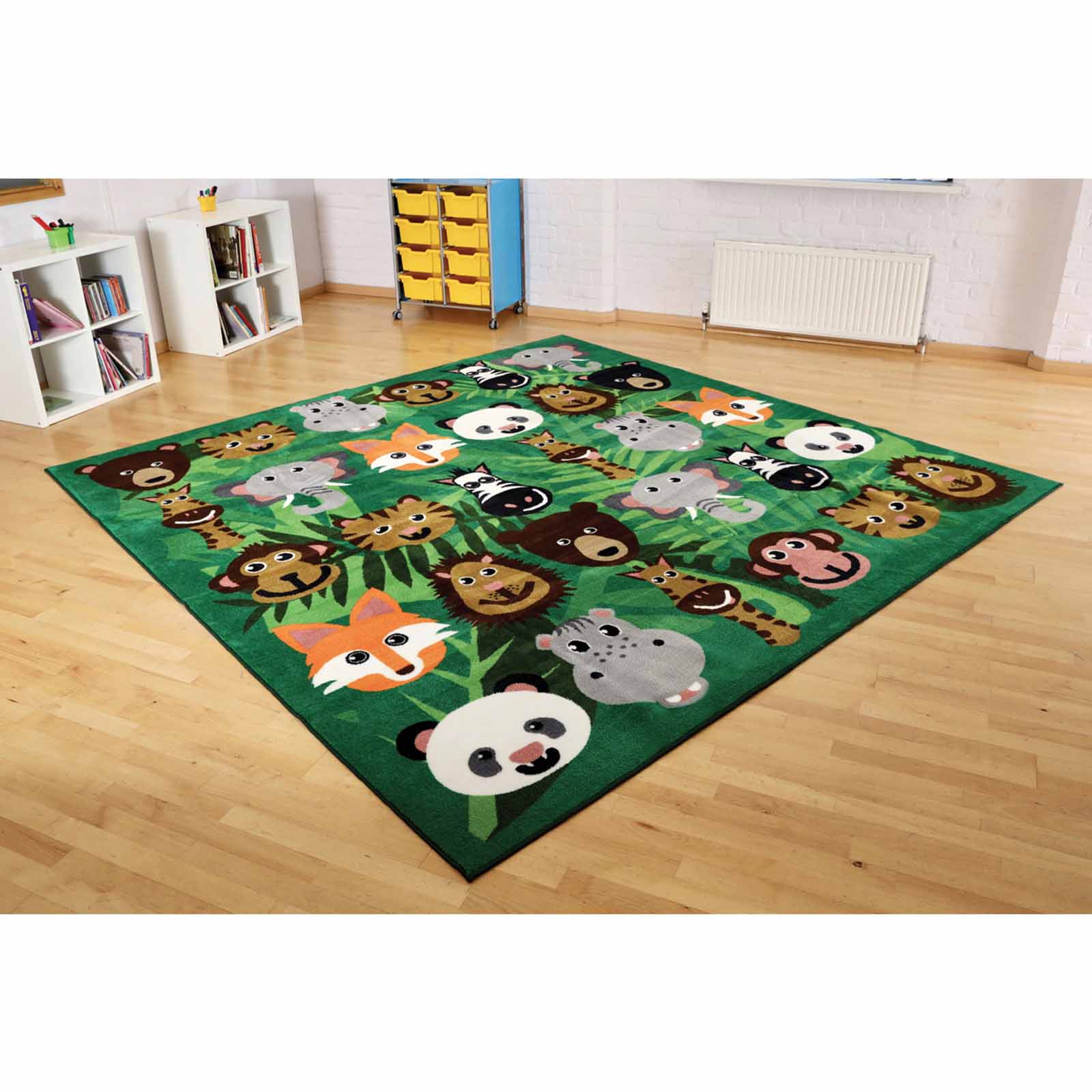 3m x 3m Wild Animals Square Placement Rug